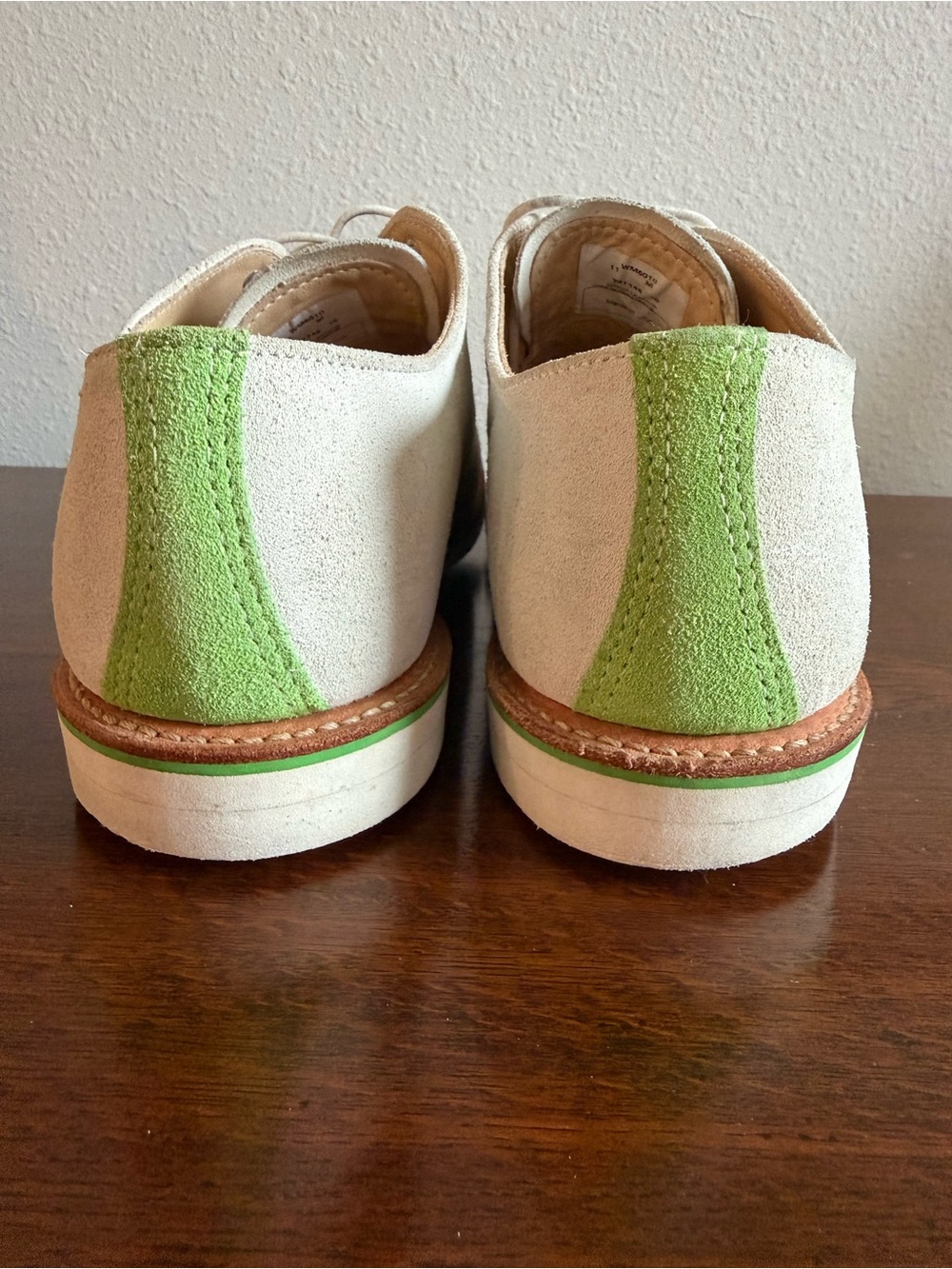 Walk-Over Men’s Custom White Cream Buck Suede “Derby Classic” Style Shoes 11 M - Picture 4 of 12